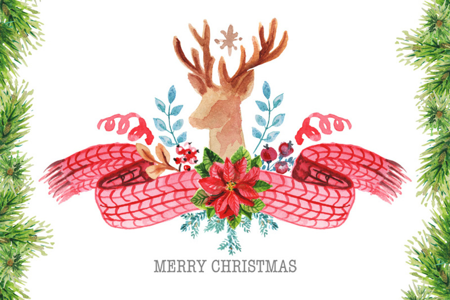 Christmas postcard in Illustrations - product preview 8