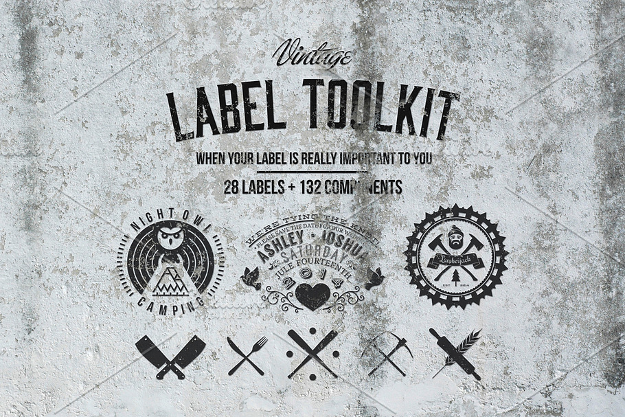 Vintage label toolkit