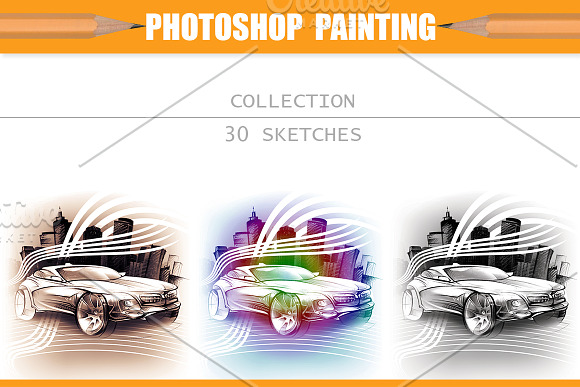 Car, sketches in Illustrations - product preview 2