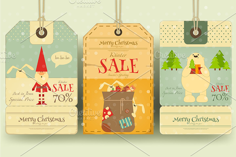 Christmas Sale Tags in Illustrations - product preview 8