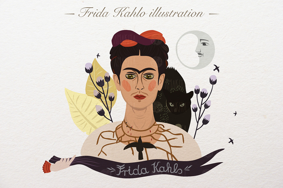 Mexico Frida Kahlo in Illustrations - product preview 8