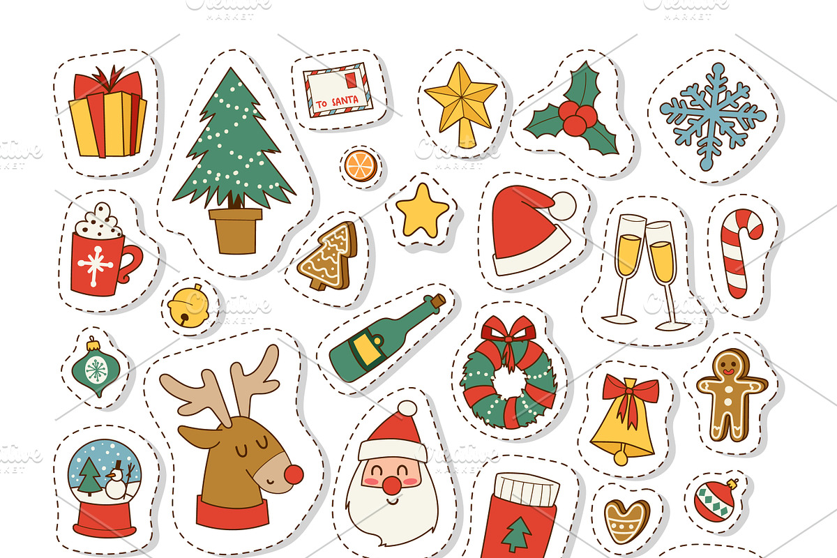 Christmas icons vector symbols in Illustrations - product preview 8