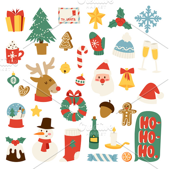 Christmas icons vector symbols in Illustrations - product preview 1