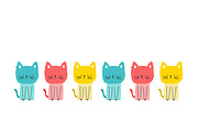 Colors cute cats