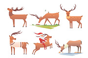 Christmas reindeer vector