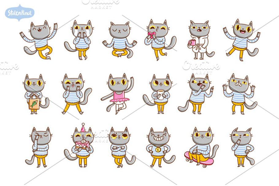 Yoshi the cat in Illustrations - product preview 8