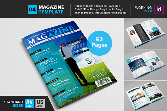 Magazine Bundle_10 Template_V01 in Magazine Templates - product preview 7