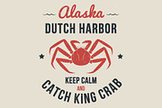 Alaska t-shirt design with king crab