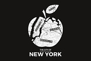 NY t-shirt design with city map
