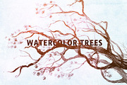 Watercolor Trees - Photoshop Brushes