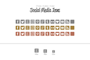 Glitter Metallic Social Media Icons