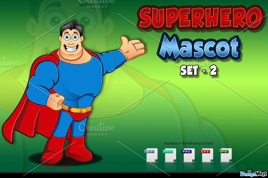 Superhero Mascot - Set 2