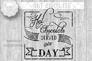 Hot Chocolate Vintage Sign Stencil