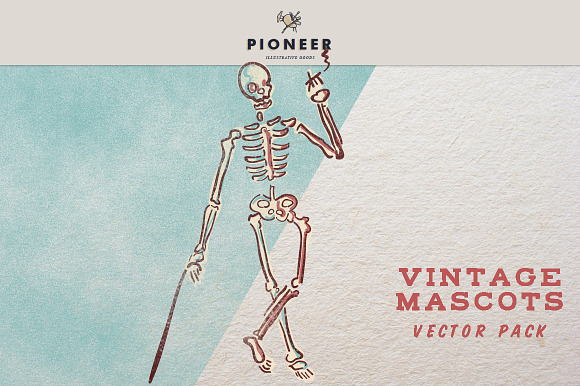 Vintage Mascots Vector Pack in Illustrations - product preview 1