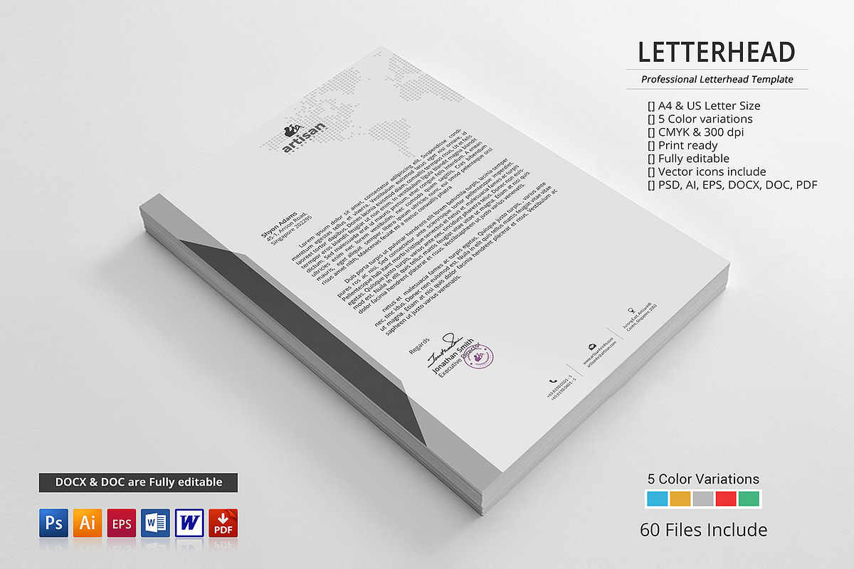 Letterhead in Stationery Templates - product preview 8
