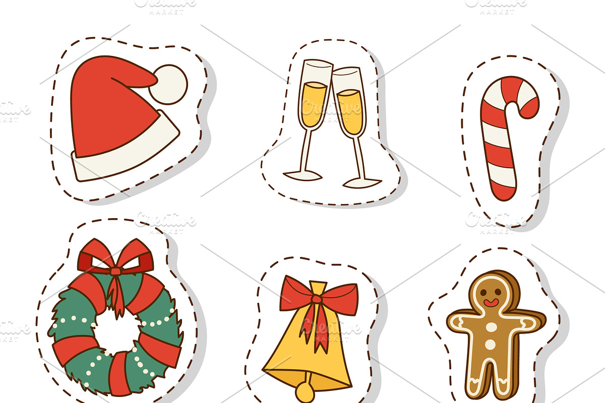 Christmas icons symbols vector in Illustrations - product preview 8