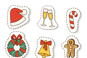 Christmas icons symbols vector