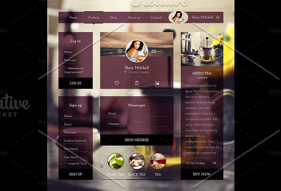 UI Kit tea shop in UI Kits and Libraries - product preview 2