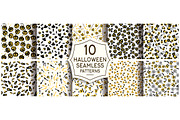 Set of 10 halloween patterns