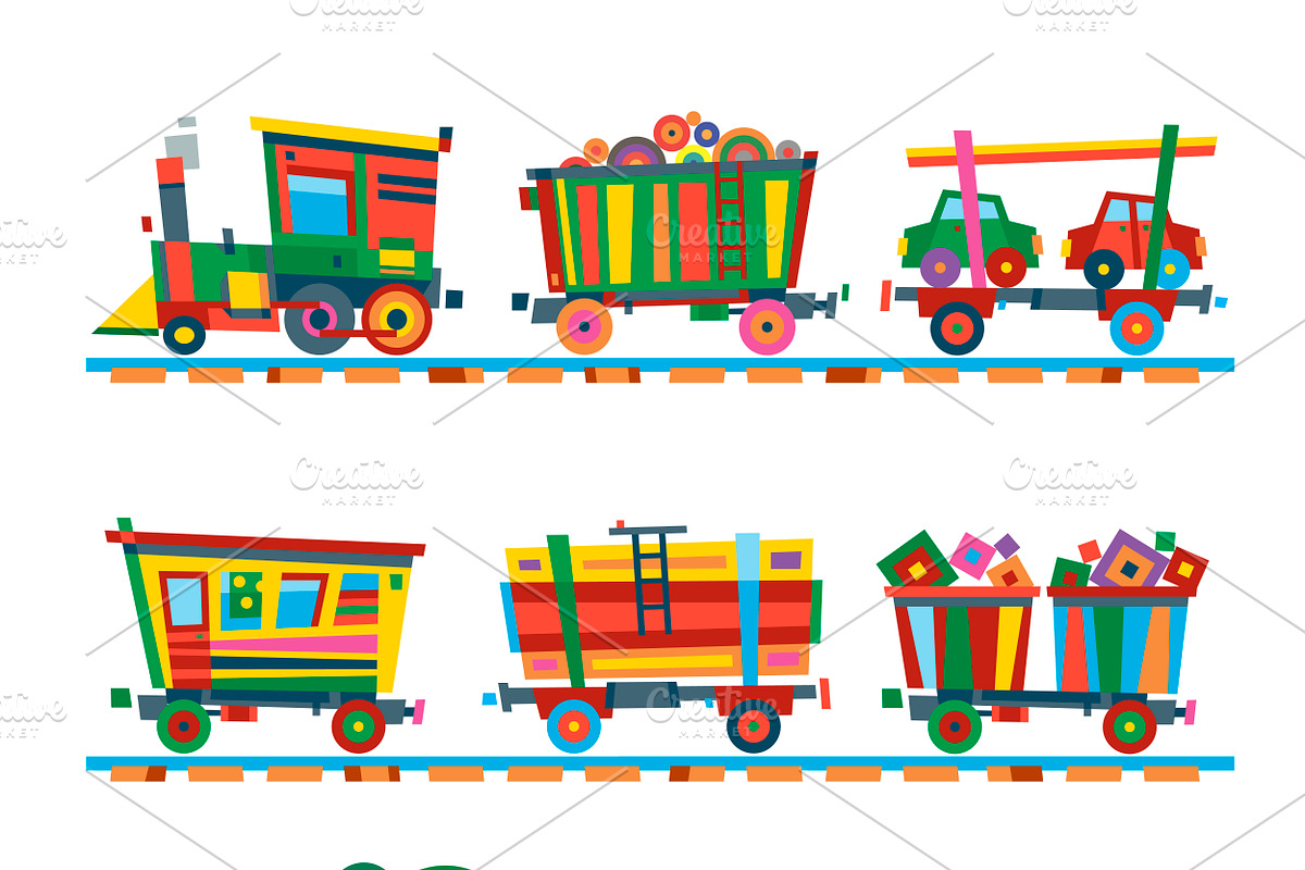 Railroad traffic way vector in Illustrations - product preview 8