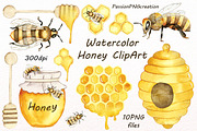 Watercolor Honey Clipart