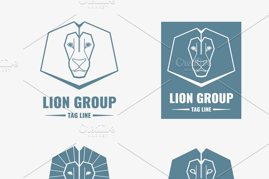 Lion modern vector logos in Illustrations - product preview 8