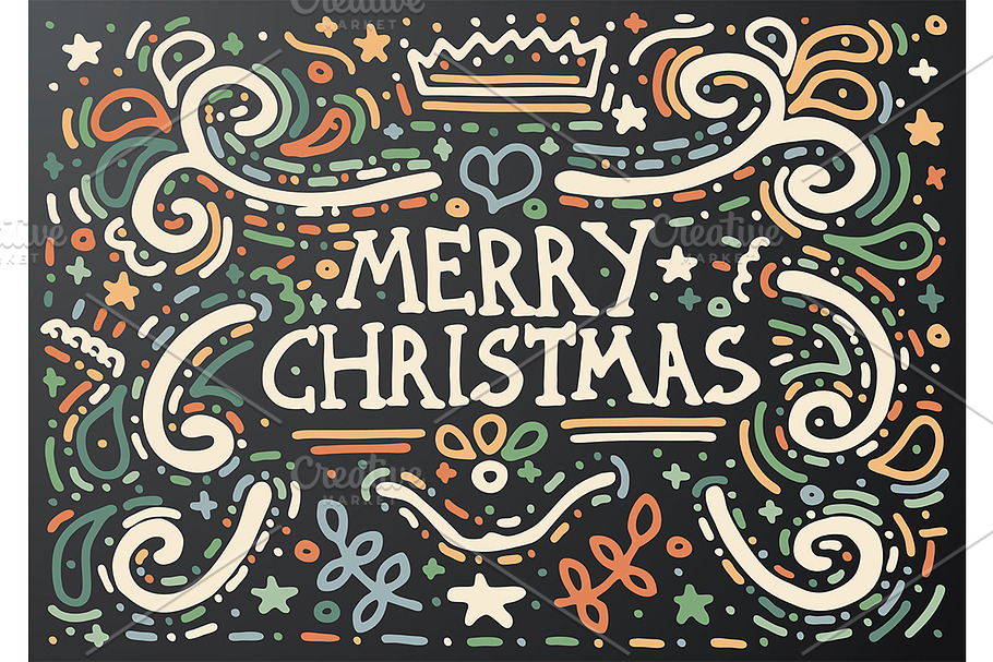 Merry Christmas Lettering in Illustrations - product preview 8