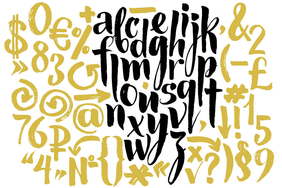 Calligraphic alphabet in Illustrations - product preview 8