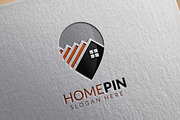 Home Pin Logo, Real estate logo