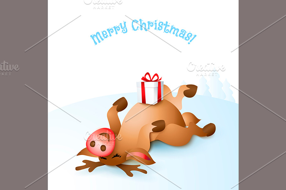 Christmas reindeer in Illustrations - product preview 8