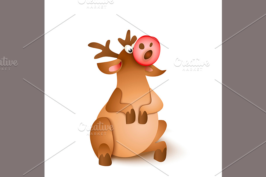 Christmas reindeer  in Illustrations - product preview 8