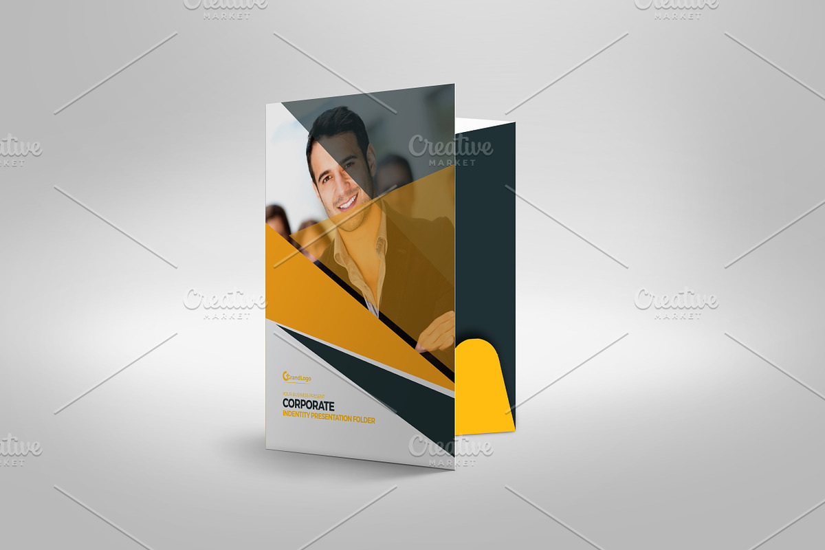 Corporate Presentation Folder in Stationery Templates - product preview 8