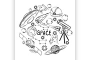 Set of space elements