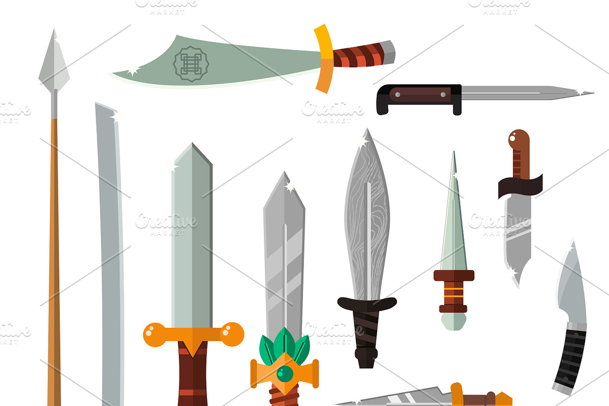 Vector steel knifes collection in Illustrations - product preview 8