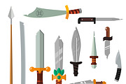 Vector steel knifes collection