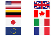 G8 countries flags