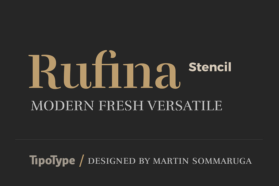 Rufina Stencil  in Serif Fonts - product preview 8