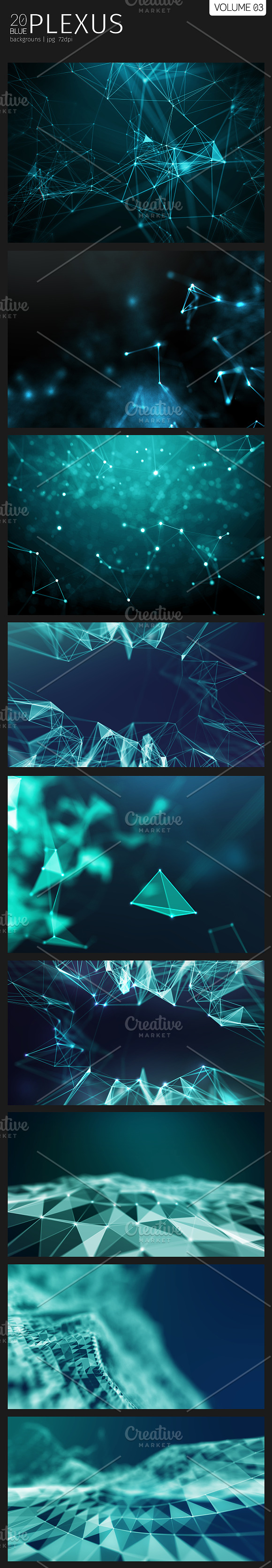 20 Blue Triangle Abstract Background in Illustrations - product preview 1