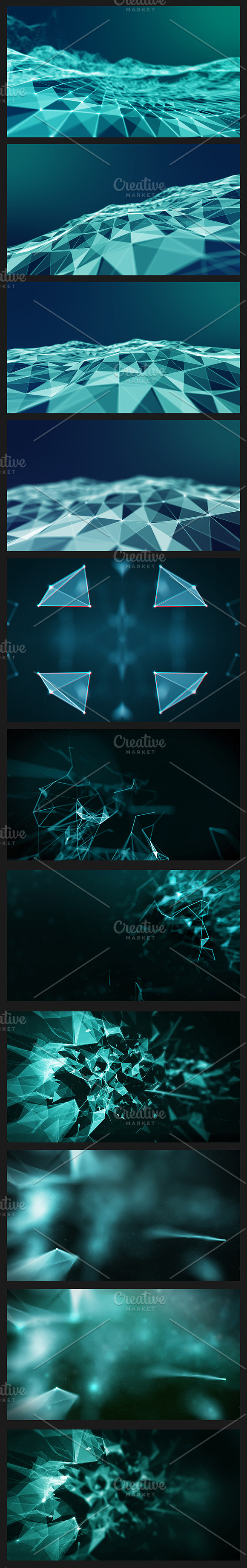 20 Blue Triangle Abstract Background in Illustrations - product preview 2