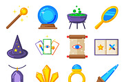 Magic icons vector collection