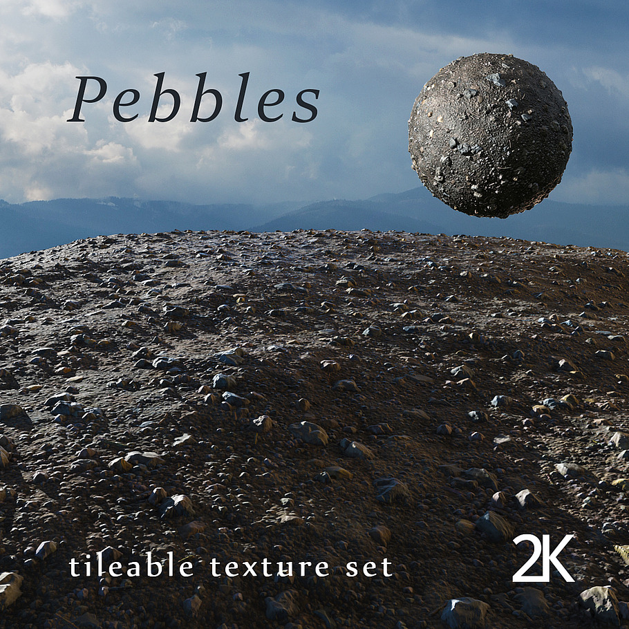 Pebbles tileable texture set in Organic - product preview 1