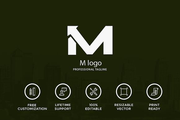 M logo in Logo Templates - product preview 5