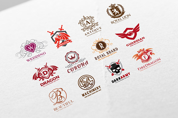 12 Crest Logo Bundle in Logo Templates - product preview 1