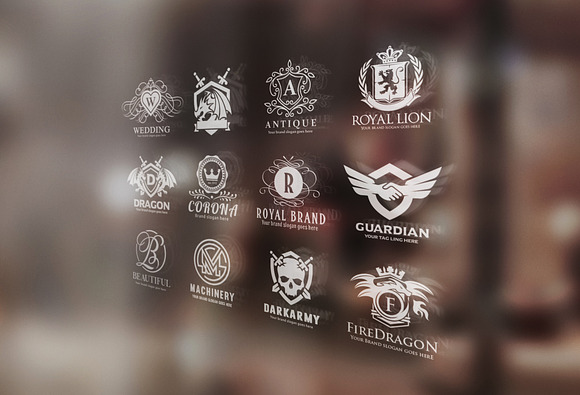 12 Crest Logo Bundle in Logo Templates - product preview 2