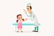 Doctor doing child vaccination