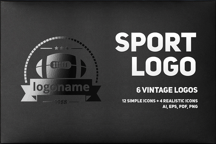Sport logo | 6 vintage logos in Logo Templates - product preview 8
