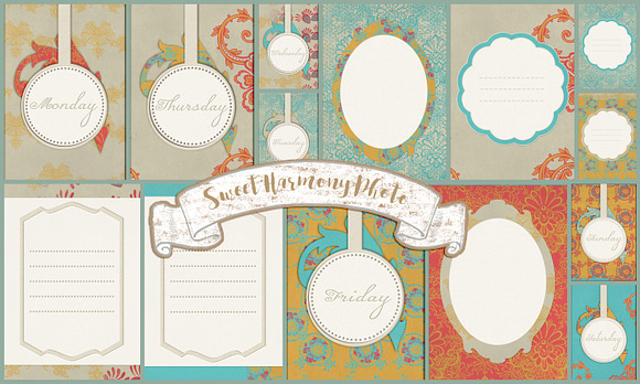 Bohemian Sun Weekday Journal Cards in Illustrations - product preview 3