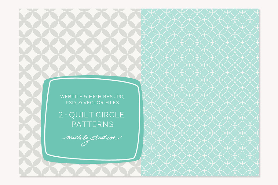 2 VECTOR & PSD quilt circle patterns in Patterns - product preview 8
