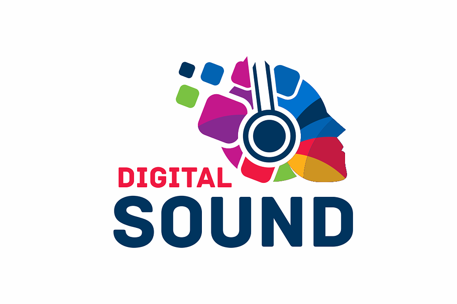 Digital Sound  in Logo Templates - product preview 8