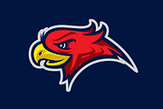 Angry bird sport logotype